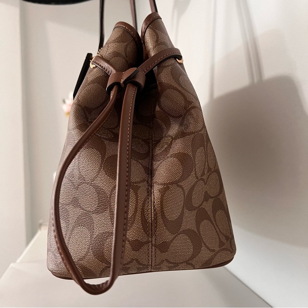 COACH Drawstring Carryall In Signature Canvas - Picture 5 of 15